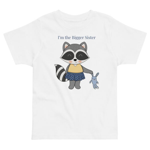 Raccoon Bigger Sister Toddler t-shirt - Image 3