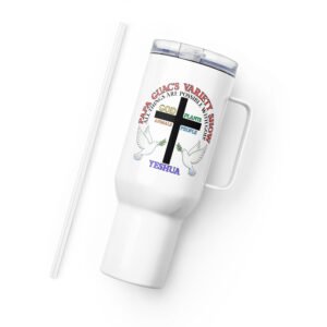 Papa Guac's Variety Show Travel mug with a handle